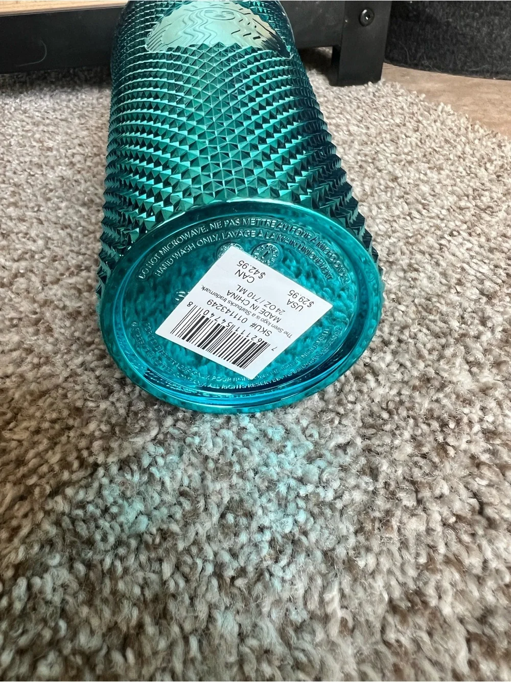 Starbucks Teal Studded Tumbler with Raised Logo